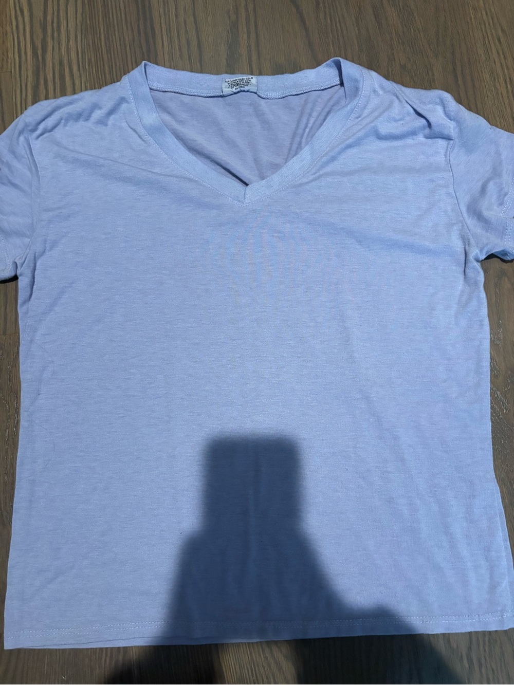 Periwinkle/Light Blue V-Neck Short Sleeve Tee